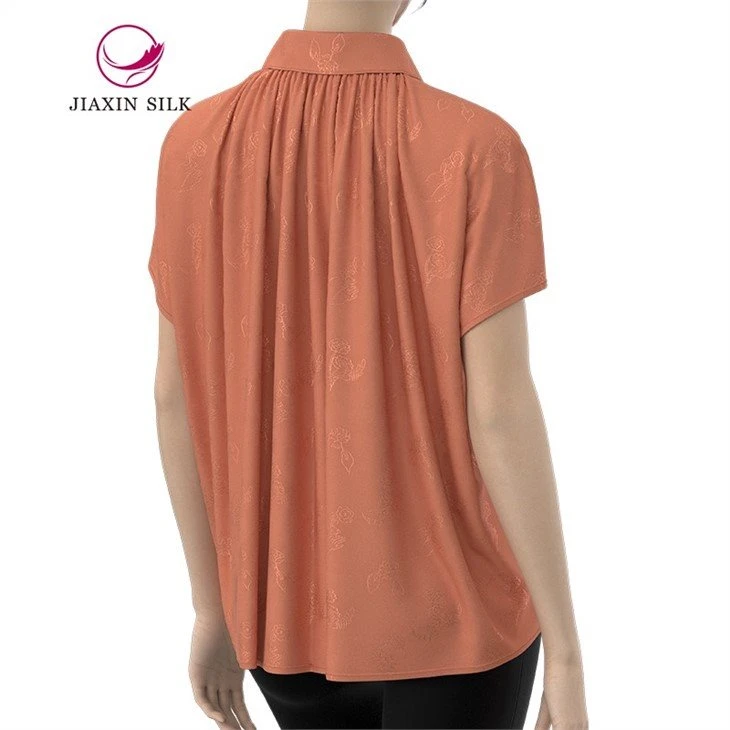 Mulberry Silk Shirt Jacquard Pattern factory